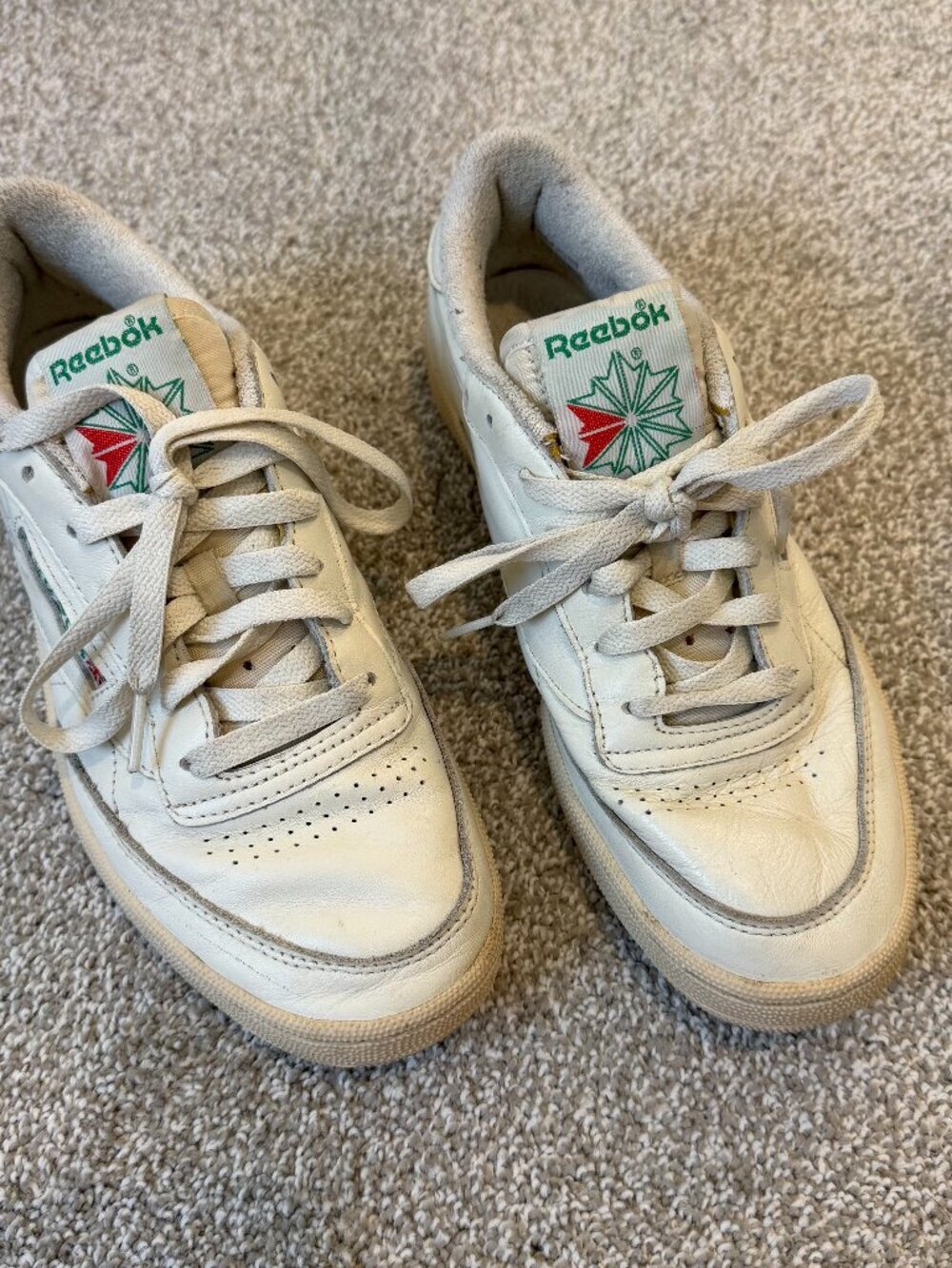 Reebok Club C Womens 8 White Leather Tennis Sneakers Retro 90s Y2K